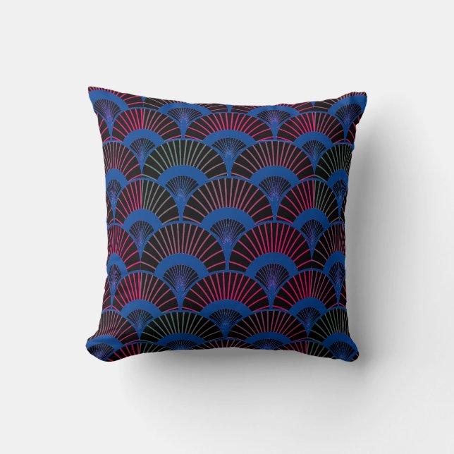 Coussin Motif de ventilateur multilingue d'art tropical (Recto)