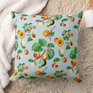 Coussin Motif de verger d'abricots et de pêches frais