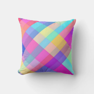 Coussin Motif de vérification géométrique dynamique. Extér