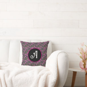 Coussin Motif de vigne botanique rose Feuille florale él