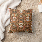 Coussin motif de visage de chat tigré (Couverture)