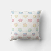Coussin Motif de visages de chatons pastel mignons (Verso)