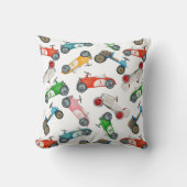 Coussin Motif de voiture de course vintage (Recto)