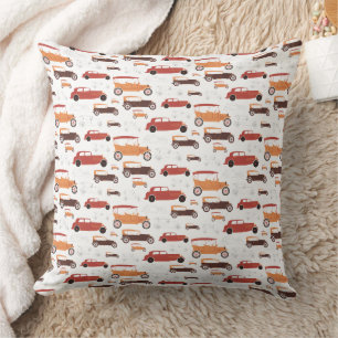 Coussin Motif de voitures classiques vintage 