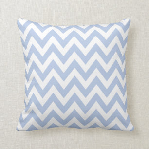 Coussin Motif de zigzag bleu-clair de Chevron