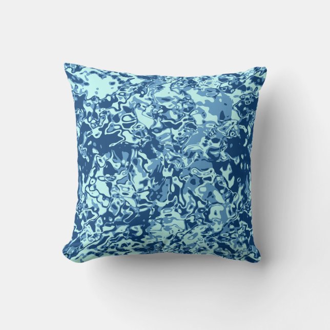 Coussin Motif d'eau no 1 Black BG (Recto)