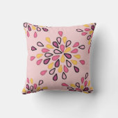 Coussin motif décoratif élégant rose et jaune (Verso)