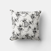 Coussin Motif décoratif en noir et blanc (Recto)