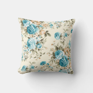 Coussin Motif décoratif floral à l'aquarelle élégant