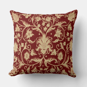 Coussin Motif décoratif floral orné vintage