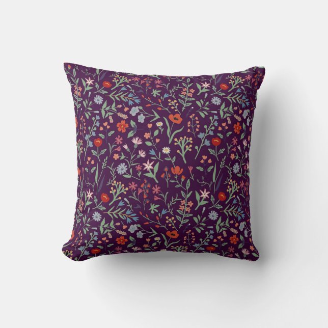 Coussin Motif décorative fleurie sans couture. (Recto)