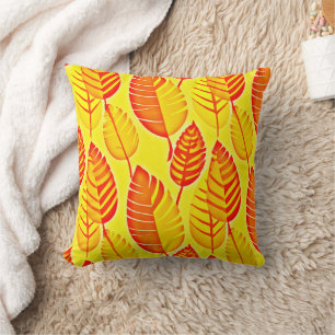 Coussin Motif d'élégance Feuille coloré