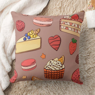 Coussin Motif Délices de Gâteau au Fromage & Boulangerie G