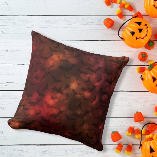 Coussin Motif des chauves-souris d'Halloween (Créateur téléchargé)