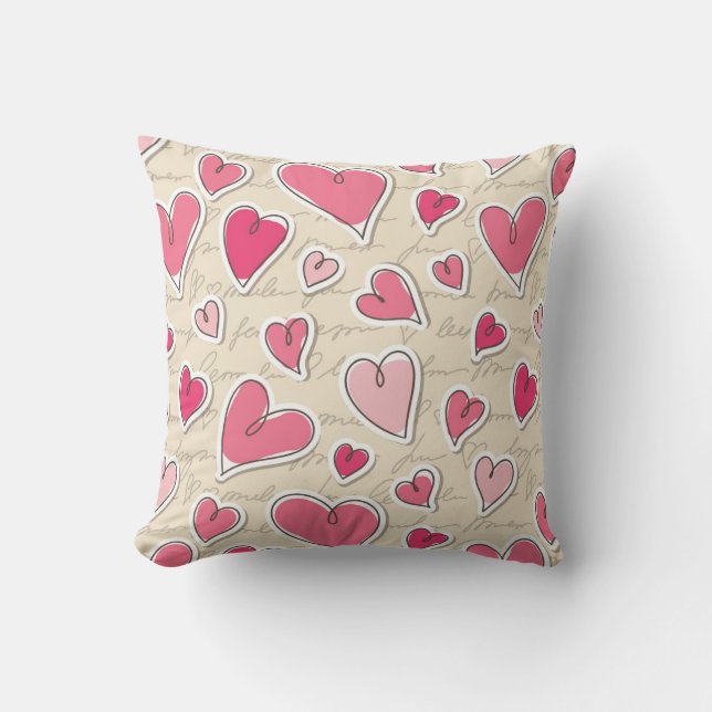 Coussin Motif des coeurs (Recto)