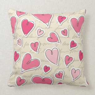 Coussin Motif des coeurs