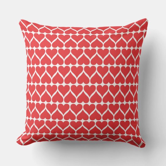 Coussin Motif des coeurs rouges (Recto)