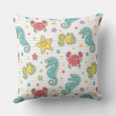 Coussin motif des créatures de mer (Verso)