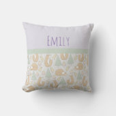 Coussin Motif des créatures du bois mignon (Recto)