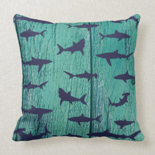 Coussin Motif des créatures sous-marines du requin françai