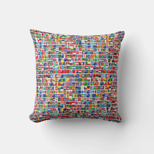 Coussin Motif des drapeaux de la nation de tous les pays d