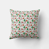 Coussin Motif des éléments de Noël dessinés à la main (Verso)
