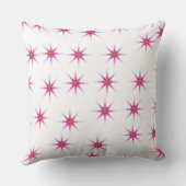 Coussin Motif des étoiles brillantes rose néon (Verso)