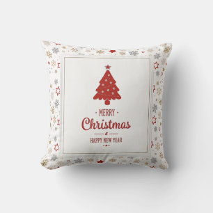 Coussin Motif des étoiles de Noël et des flocons de neige