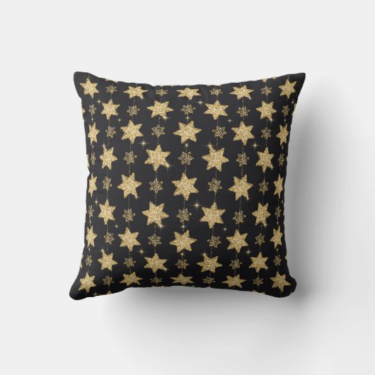 Coussin Motif des étoiles de Parties scintillant de verre  (Verso)