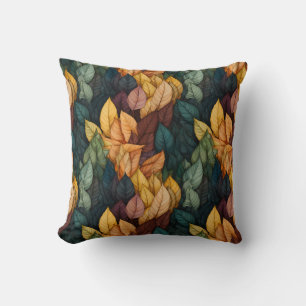 Coussin Motif des feuilles d'automne colorées