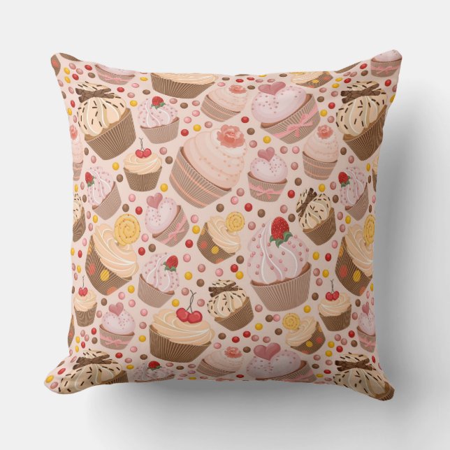 Coussin Motif des petits gâteaux de célébration (Recto)