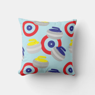 Coussin Motif des pierres et cibles de curling