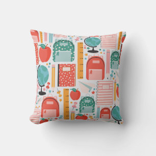 Coussin Motif des ressources de retour à l'école