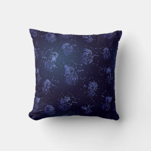 Coussin Motif des signaux zodiaques