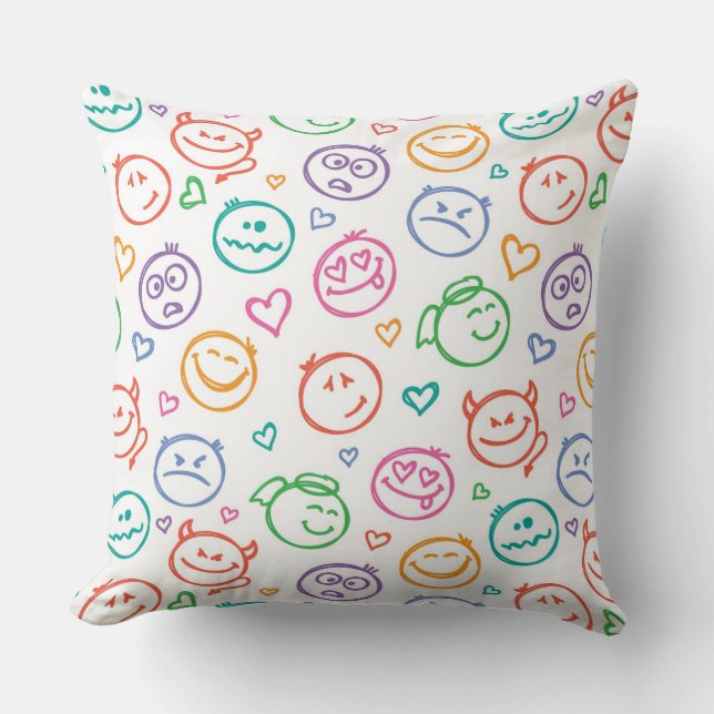 Coussin motif des sourires (Recto)