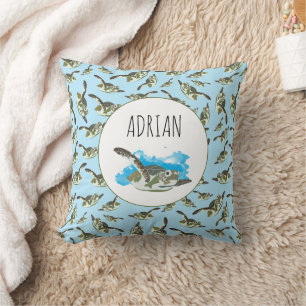 Coussin Motif des Tortues de mer