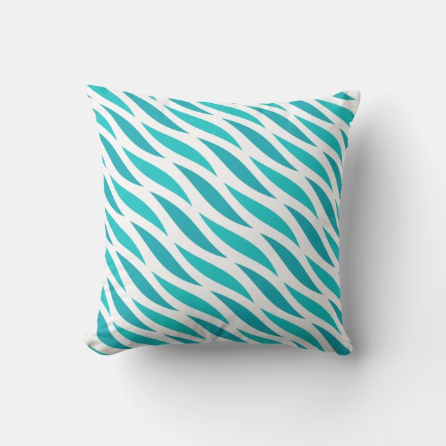 Coussin Motif des vagues bleues (Recto)