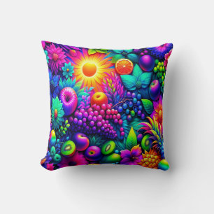 Coussin Motif d'été lumineux de Tropicana