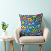Coussin Motif d'étoiles colorées (Chaise)