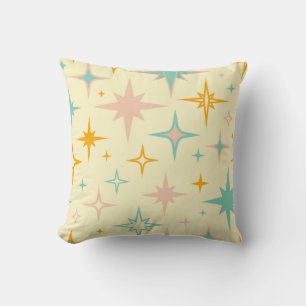 Coussin Motif d'étoiles rétro colorées