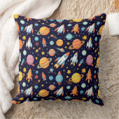 Coussin Motif d'exploration spatiale coloré (Couverture)