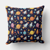 Coussin Motif d'exploration spatiale coloré (Verso)
