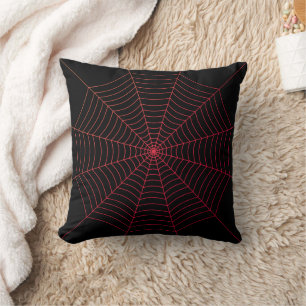 Coussin Motif d'Halloween en rouge noir