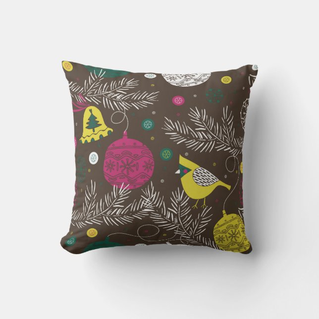 Coussin Motif d'hiver de Noël (Recto)