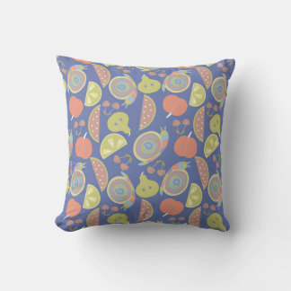 Coussin motif d'humeur multicolore