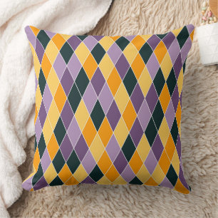 Coussin Motif diamant à carreaux Argyle classique