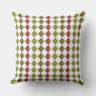 Coussin Motif diamant à carreaux coloré
