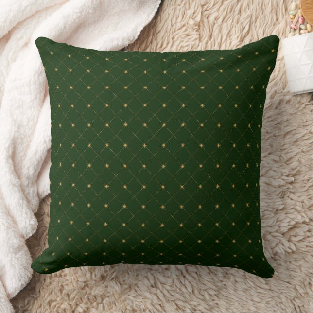 Coussin Motif Diamant Doré (Couverture)