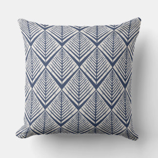 Coussin Motif diamant feuille géométrique en répétition