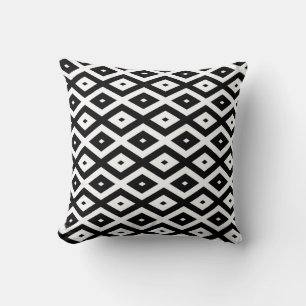 Coussin Motif diamant noir et blanc